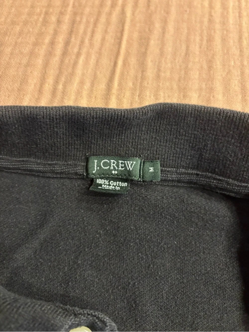 J Crew black men’s polo